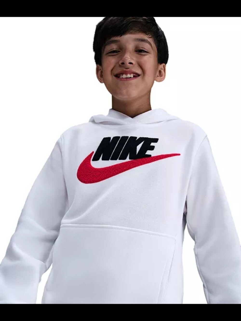 Nike SEALED! NWT! Big Kids Sportswear Club Fleece Chenille Logo Hoodie. Sz XL. - Picture 2 of 10